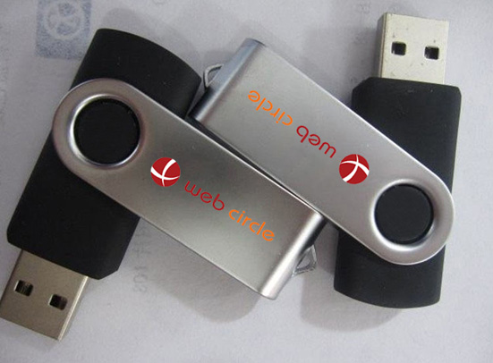 custom logo swivel usb flash disk